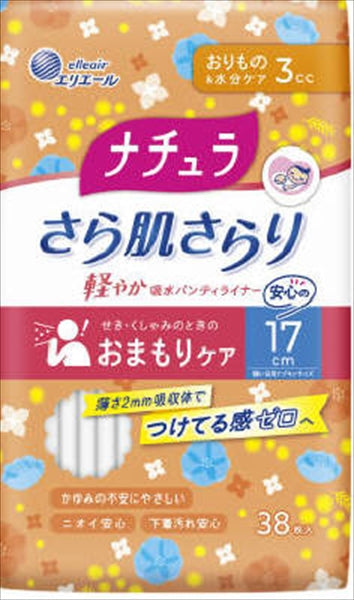 ナチュラ　さら肌さらり軽やか吸水パンティライナー　１７ｃｍ３ｃｃ　３８枚 【大王製紙】