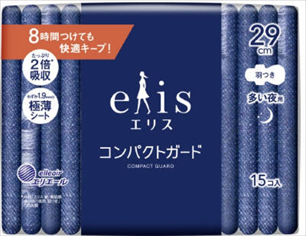 エリスコンパクトガード（多い夜用）２９０羽つき１５枚 【 大王製紙 】 【 生理用品 】