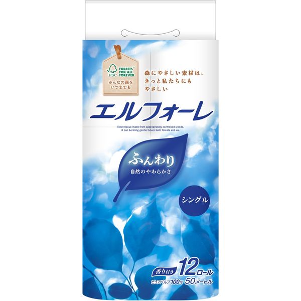 エルフォーレトイレットティシュー１２Ｒ（シングル） 【 大王製紙 】 【 トイレットペーパー 】