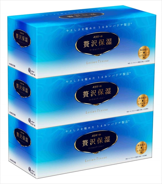 エリエールぜいたく保湿２００Ｗ３Ｐ 【 大王製紙 】 【 ティッシュ 】