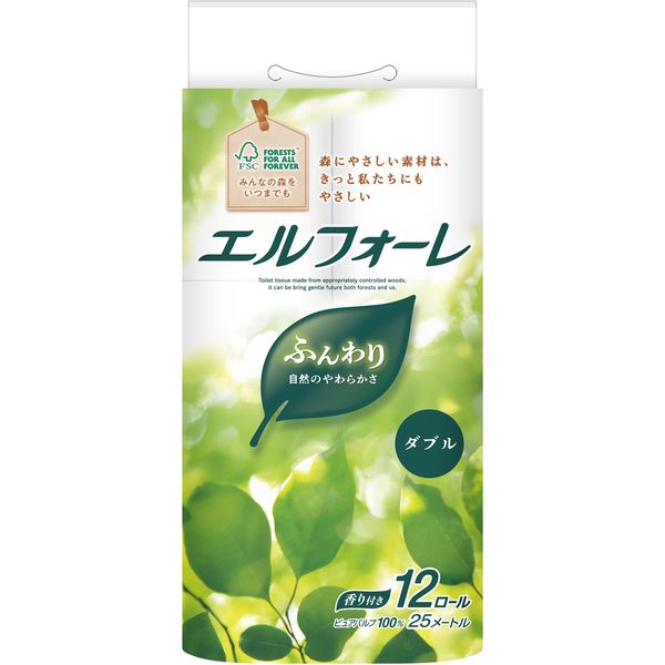 エルフォーレトイレットティシュー１２Ｒ（ダブル） 【 大王製紙 】 【 トイレットペーパー 】