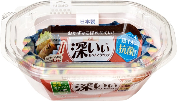抗菌深いぃおべんとうカップ深型オーバル４色３８枚入 【 東洋アルミ 】 【 お弁当用品 】