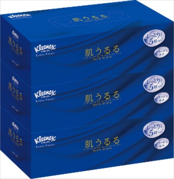 ＫＬＸティシューローション肌うるる３箱パック 【 日本製紙クレシア 】 【 ティッシュ 】