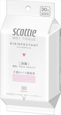 スコツテイ　ウエツトテイシユー　消毒　３０枚 【 日本製紙クレシア 】 【 ウェットティッシュ 】