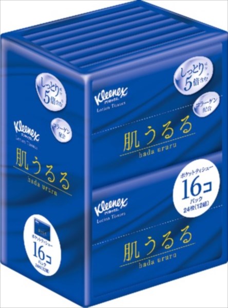 ＫＬＸティシューローション肌うるる　ポケット　１６コパック 【日本製紙クレシア】 【ティッシュ】