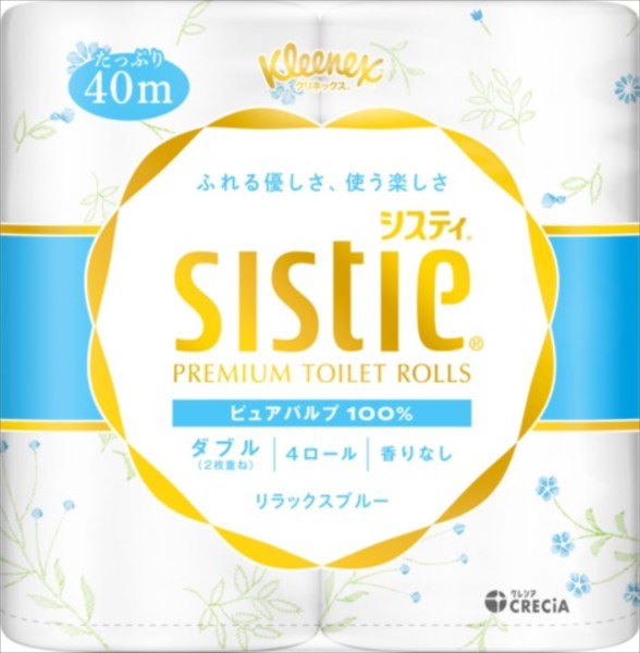 クリネックス　システィ　４ロール（ダブル）＜リラックスブルー＞【トイレットペーパー】
