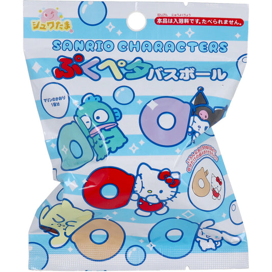 シュワたま サンリオキャラクターズ ぷくペタ バスボール マリンのかおり 75g 1回分