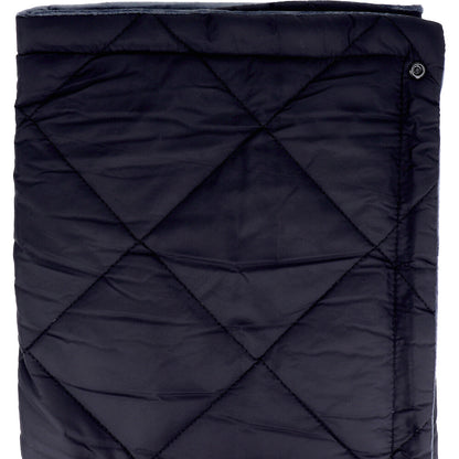 [2月26日まで特価]hokotto マイクロファイバー4WAYブランケット アルミ入 約80×125cm BK×スモーキーGY