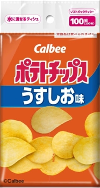 カルビー　ポテトチップス　ソフトパックティシュ１００組 【 ダイレイ 】 【 ティッシュ 】