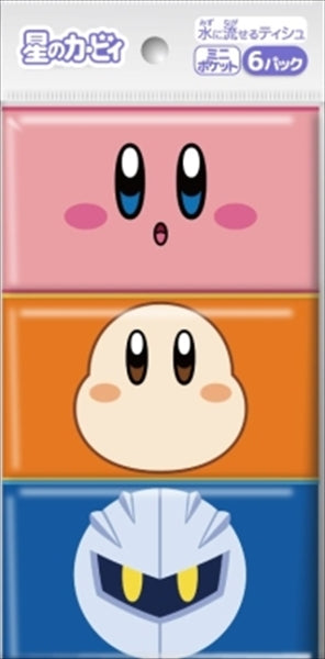 星のカービィ　ミニポケットティシュ６個組 【 ダイレイ 】 【 ティッシュ 】