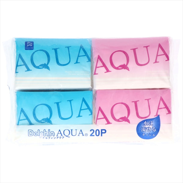ドルフィンアクア　ポケットティッシュ　２０個入り 【 - 】 【 ティッシュ 】