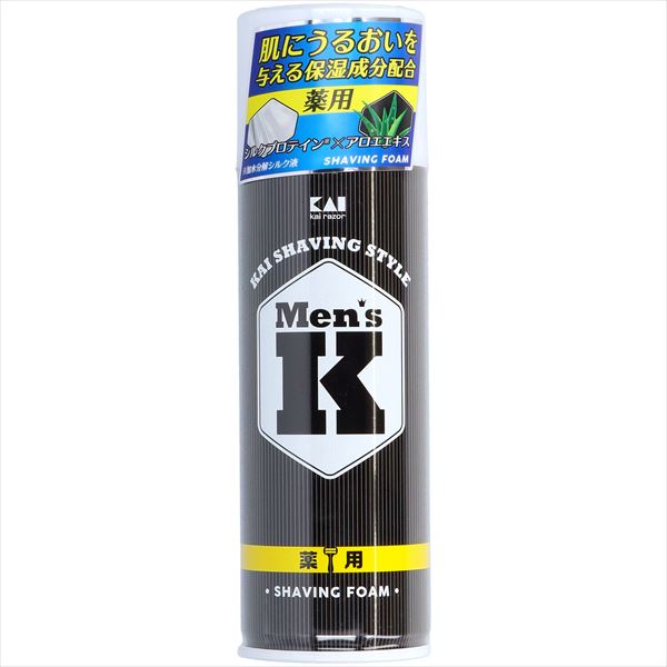 ＭＥＮＳシルクプロテイン配合　薬用シェービングフォーム 【 貝印 】 【 シェービング 】
