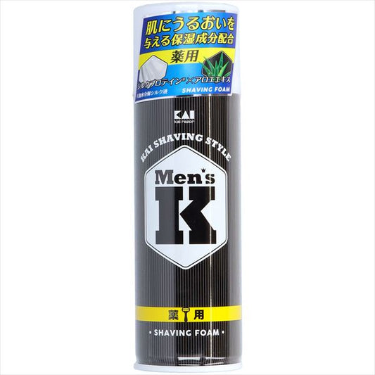 ＭＥＮＳシルクプロテイン配合　薬用シェービングフォーム 【 貝印 】 【 シェービング 】