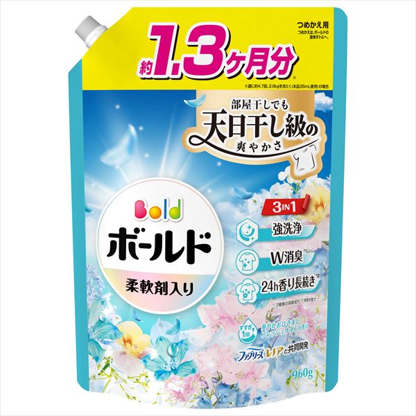 ボールドジェル爽やかフレッシュフラワーサボンの香りつめかえ用超ジャンボサイズ 【Ｐ＆Ｇ】