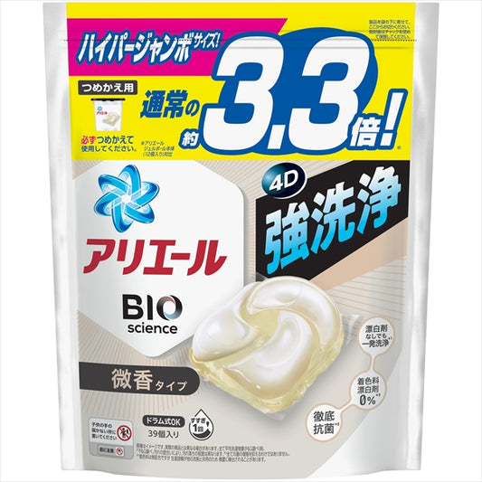 アリエールジェルボール４Ｄ微香　つめかえハイパージャンボサイズ 【 Ｐ＆Ｇ 】