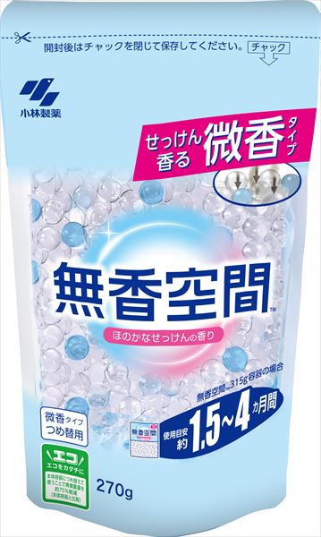 無香空間ほのかなせっけんつめ替用 【 小林製薬 】 【 芳香剤・部屋用 】