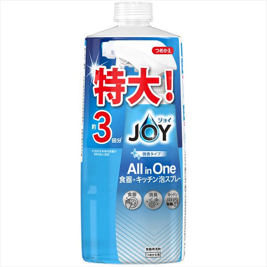 ジョイオールインワン泡スプレー食器用洗剤　微香　詰め替え特大６９０ｍＬ