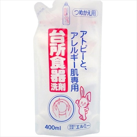 エルミー　アトピーとアレルギー肌専用　台所食器洗剤　詰替え　４００ｍｌ 【コーセー】