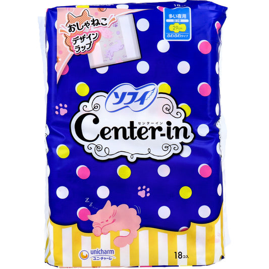 ソフィ センターイン ふわふわタイプ 多い夜用 羽つき 18枚入