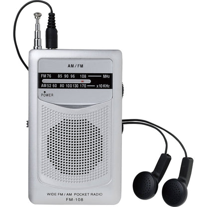 ワイドＦＭ機能搭載 ＡＭ・ＦＭポケットラジオ FM-108