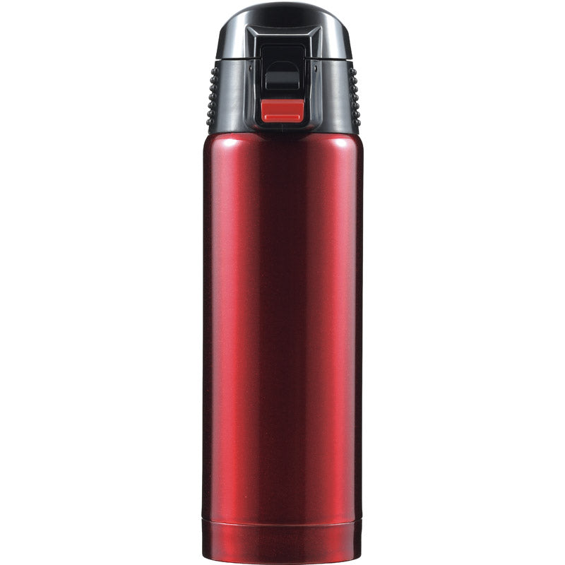 ジール 真空二重断熱構造ワンタッチ式マグボトル５００ｍＬ レッド F-2444