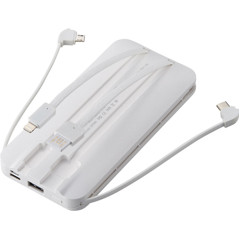 ４ケーブル モバイルバッテリー１００００ｍＡｈ 6187