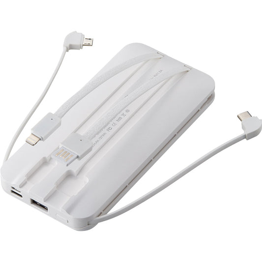 ４ケーブル モバイルバッテリー１００００ｍＡｈ 6187