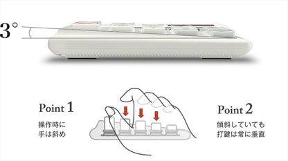カシオ 人間工学電卓・右手用 ホワイト JE-12D-WE-N