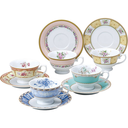 ナルミ フローラルブティック ５客アソート碗皿 41721-33459