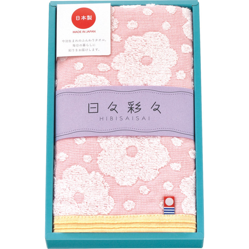 今治 日々彩々 ひらひらフェイスタオル１Ｐ ピンク HI-882 P