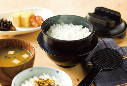 電子レンジ専用炊飯器 紀州備長炭配合　ちびくろちゃん１合炊き CK-001