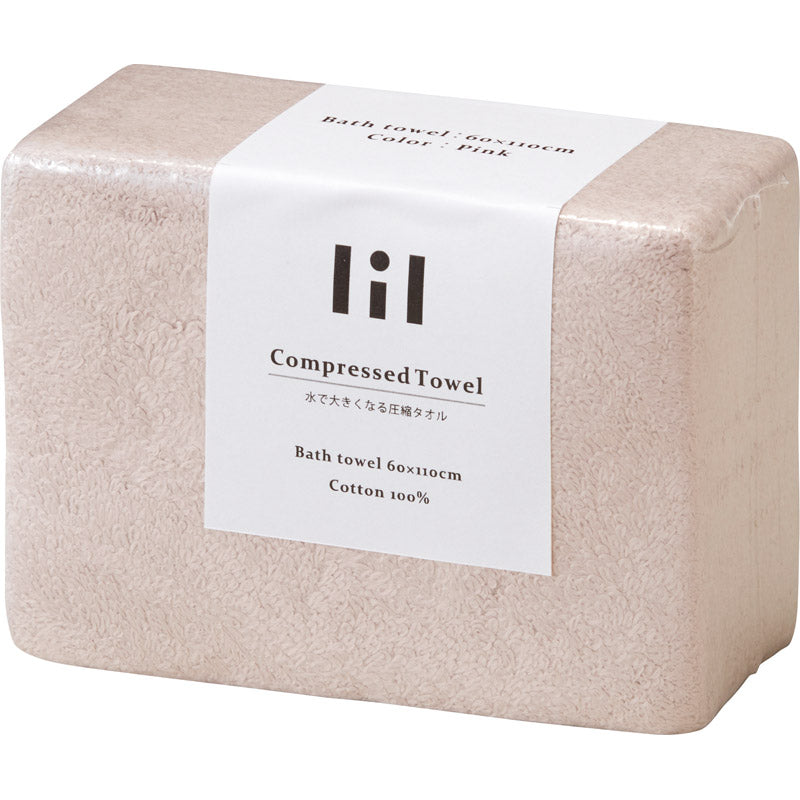 ｌｉｌ（リル） 圧縮タオル ピンク LIL1200PI