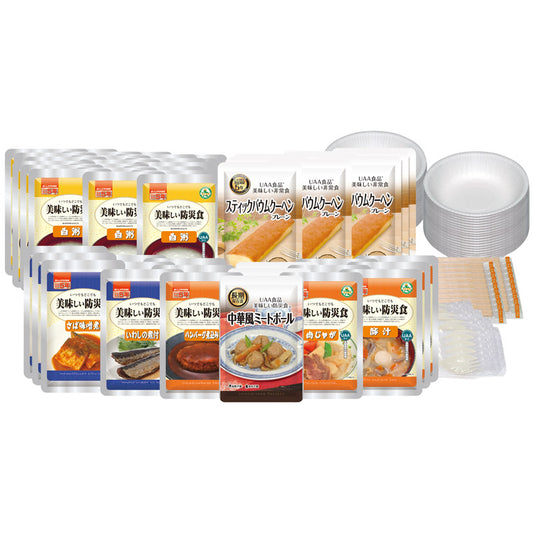 アルファフーズ ＵＡＡ食品美味しい防災食 ファミリーセット（３人×３日分） FS45
