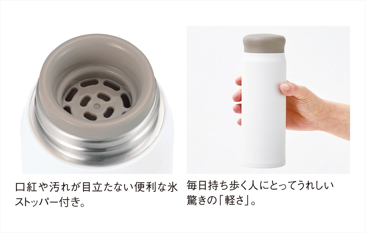 超軽量ステンレスサーモボトル（５００ｍＬ） オフホワイト 0082-01