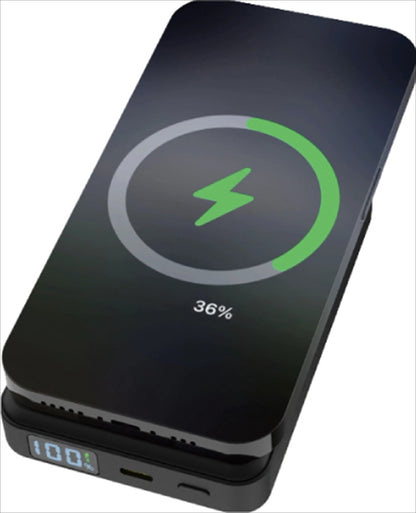 HIDISC 準固体電池ワイヤレス充電モバイルバッテリー 10000ｍＡｈ HD4-SSMBTC30W10DSBK