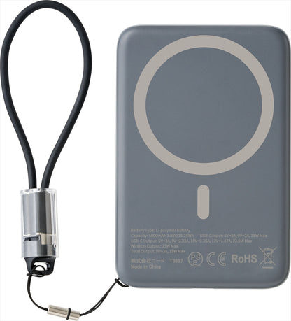 ワイヤレスチャージャー ５０００ｍＡｈ T3897