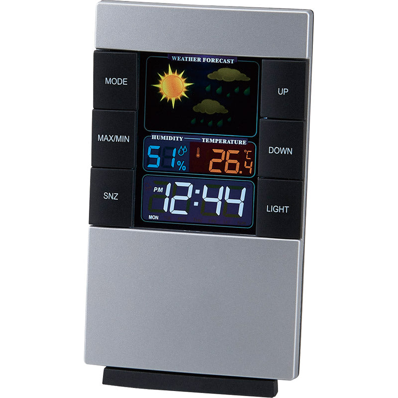 カラーウェザーインフォクロック（音・振動センサー付） 6168-26