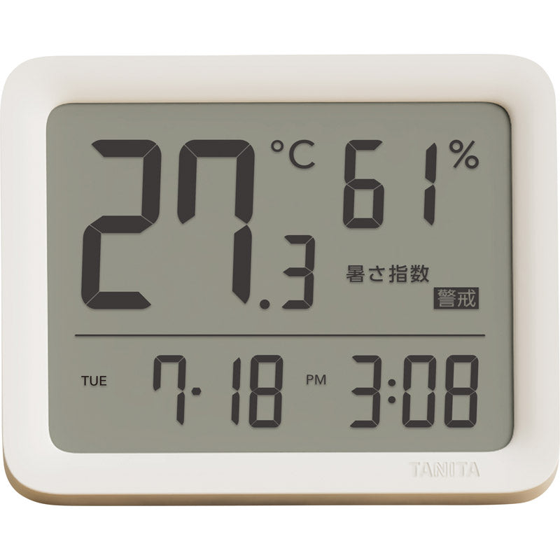 タニタ デジタル温湿度計 アイボリー TC-421IV
