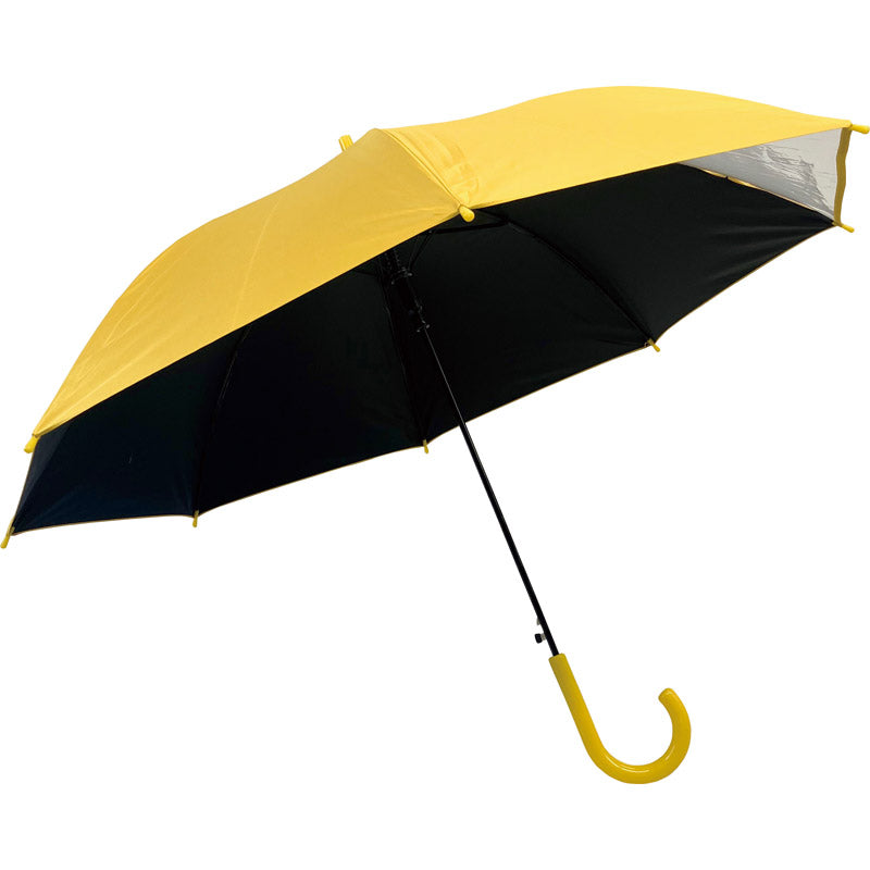 子供ジャンプ傘５５ｃｍ 晴雨兼用　耐風　遮光 イエロー 90251062