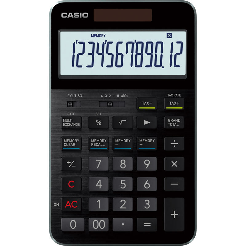 カシオ ジャストタイプ型高級電卓 ブラック S100X-BK