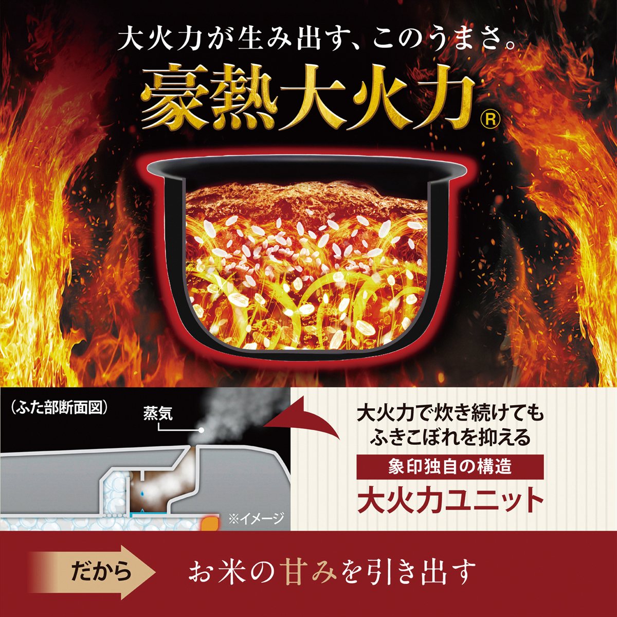 象印 圧力ＩＨ炊飯ジャー　５．５合 NW-YC10-BZ