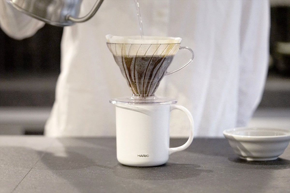 ハリオ セラミックコーティング　真空二重保温マグ　３５０ｍＬ ホワイト CMG-350-W