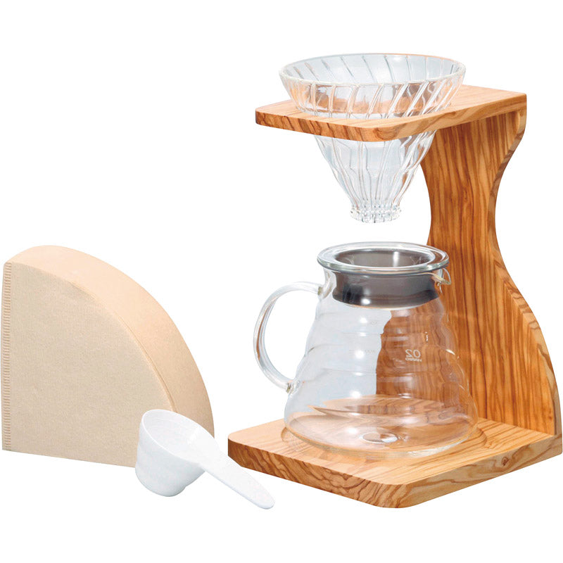 ハリオ Ｖ６０　オリーブウッドスタンドセット VSS-1206-OV