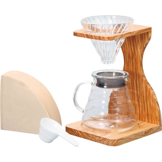 ハリオ Ｖ６０　オリーブウッドスタンドセット VSS-1206-OV