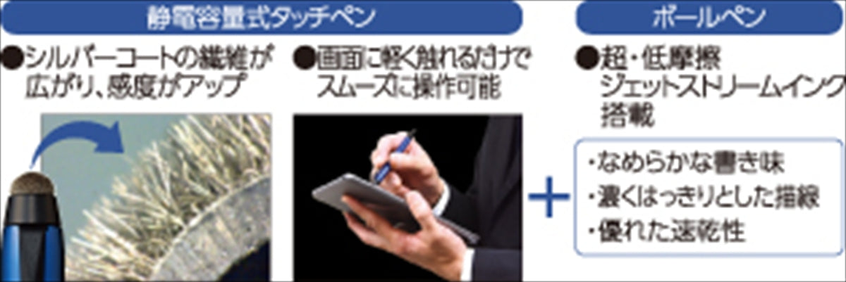三菱 ジェットストリーム　スタイラス 単色ボールペン＆タッチペン ブラック SXNT82-350N-07.24箱