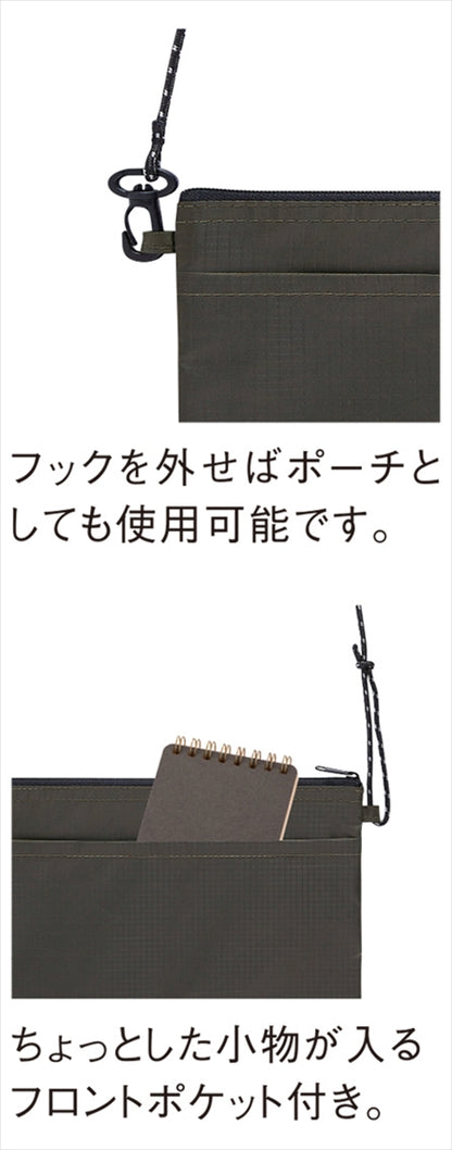 テントクロス撥水サコッシュ ブラック 0032-01